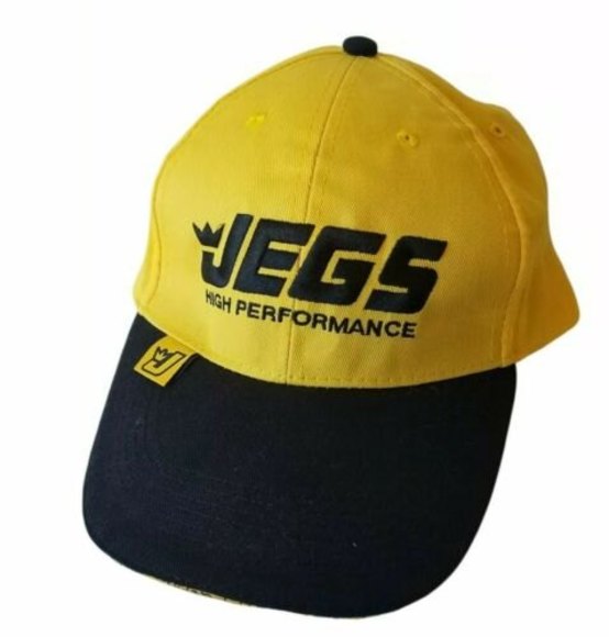 JEGS High Performance Yellow & Black Adjustable Trucker Baseball Cap - Hat - Picture 2 of 3